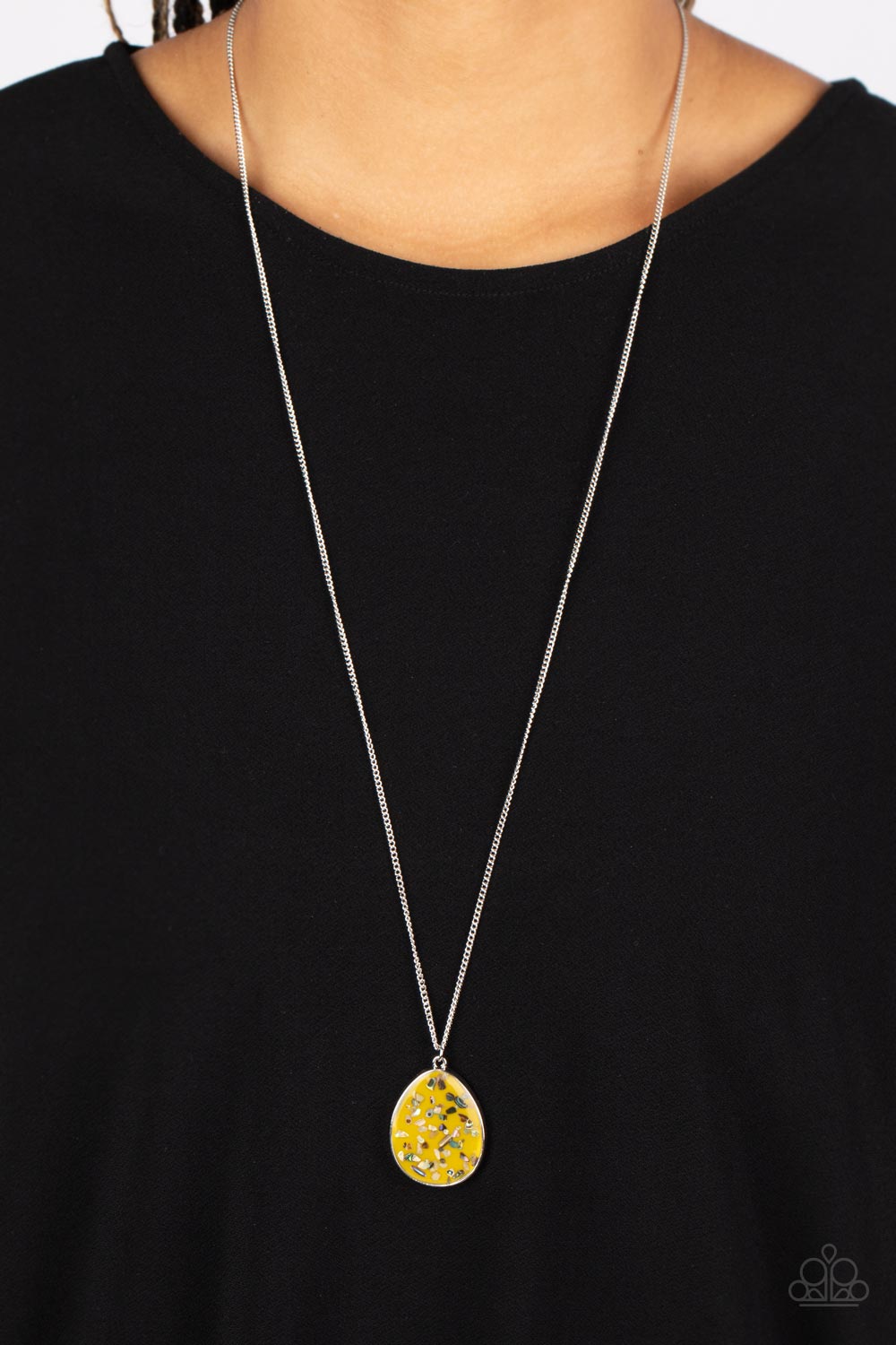 Shimmering Seafloors Yellow Necklace - Jewelry by Bretta