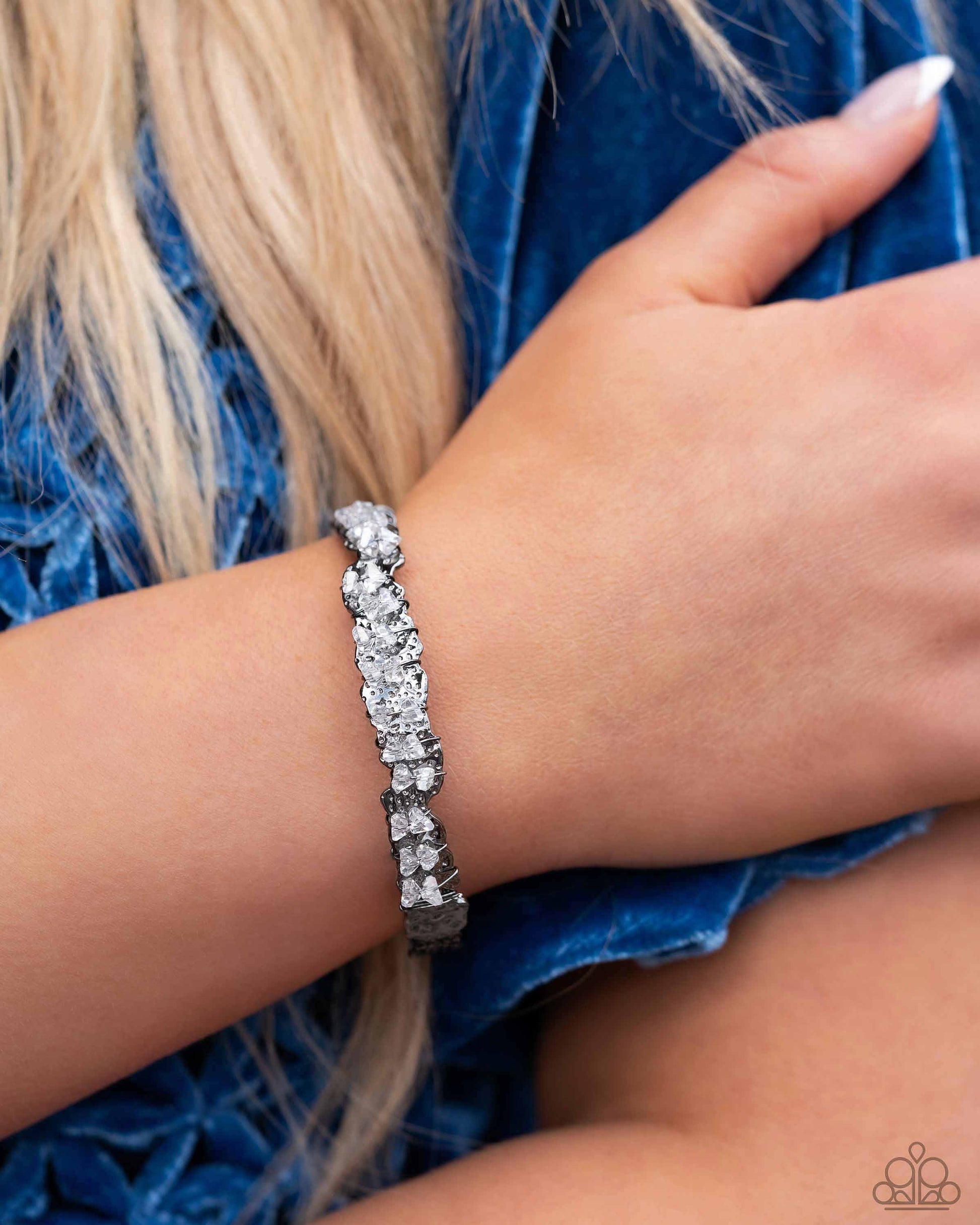 Enticingly Icy Black Bracelet - Jewelry by Bretta