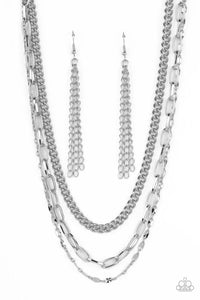 Galvanized Grit Silver Necklace - Jewelry by Bretta