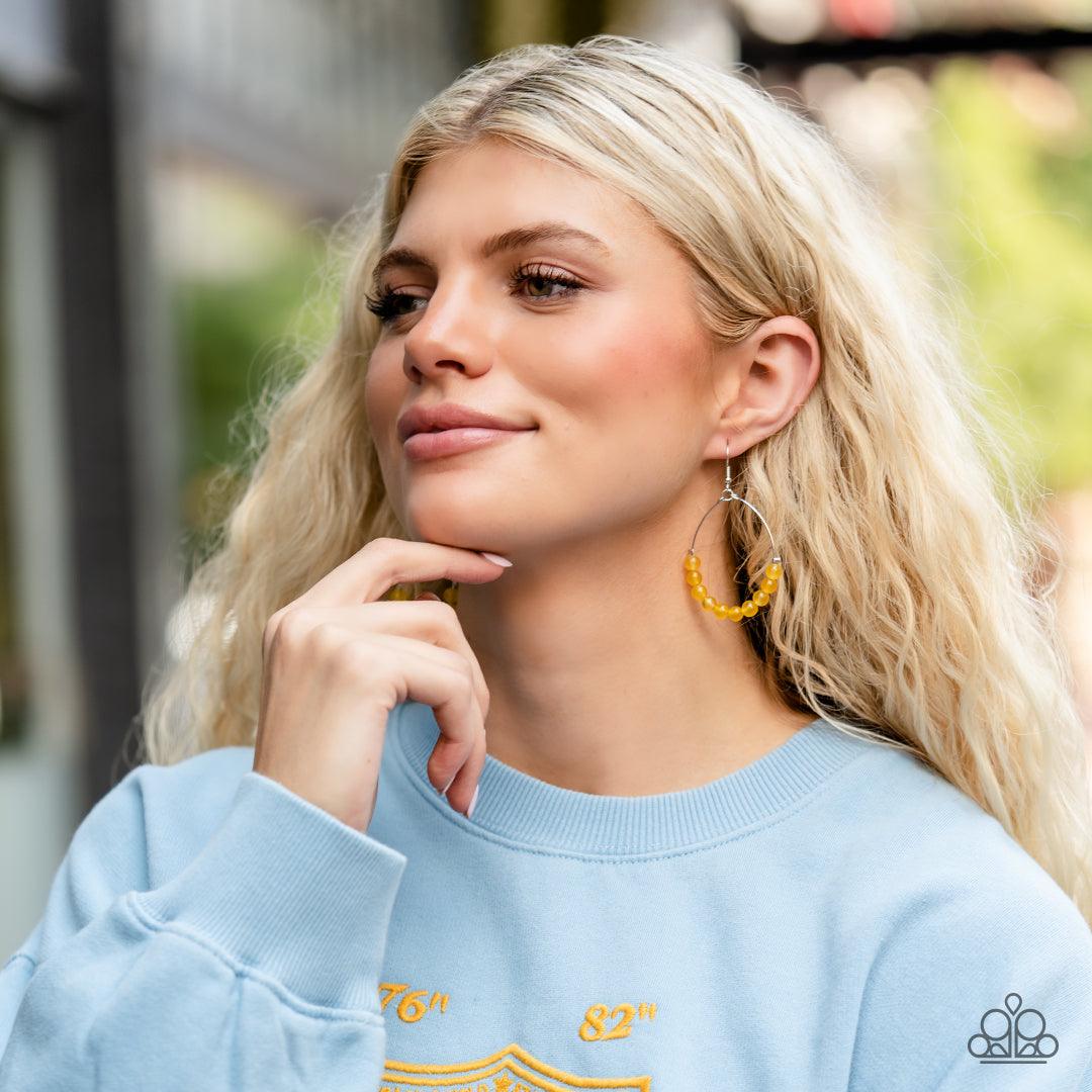 Catch a Breeze Yellow Earrings - Jewelry by Bretta