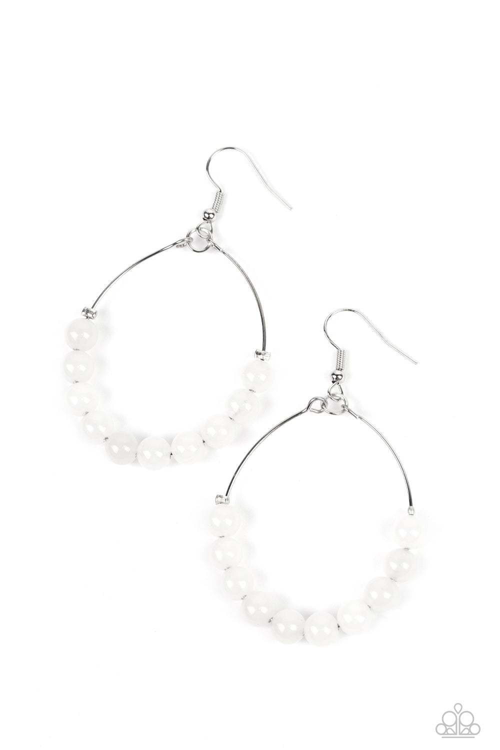 Catch a Breeze White Earrings - Jewelry by Bretta