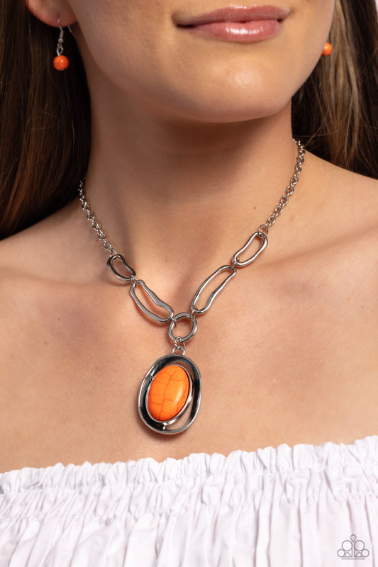 Sandstone Stroll Orange Necklace - Jewelry by Bretta