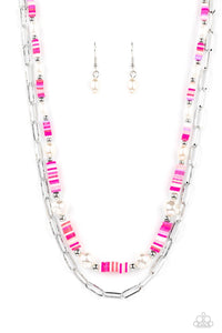 Tidal Trendsetter Pink Necklace - Jewelry by Bretta