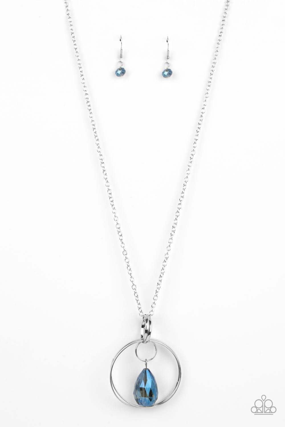 Swinging Shimmer Blue Necklace - Jewelry by Bretta