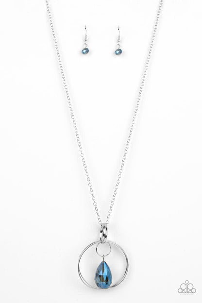 Swinging Shimmer Blue Necklace - Jewelry by Bretta