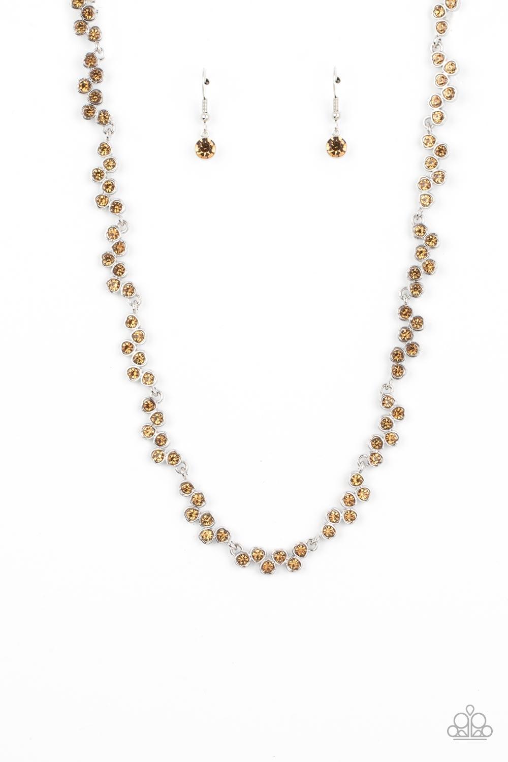 GLOWING Admiration Brown Necklace - Jewelry by Bretta