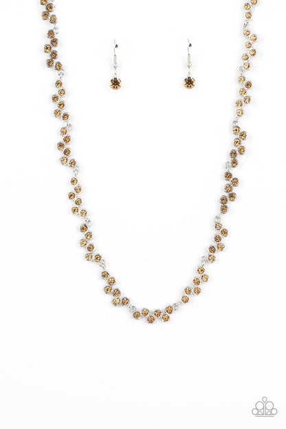 GLOWING Admiration Brown Necklace - Jewelry by Bretta