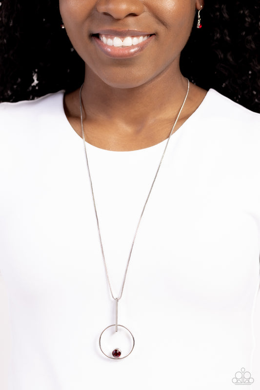 Hooped Theory Red Necklace - Jewelry by Bretta