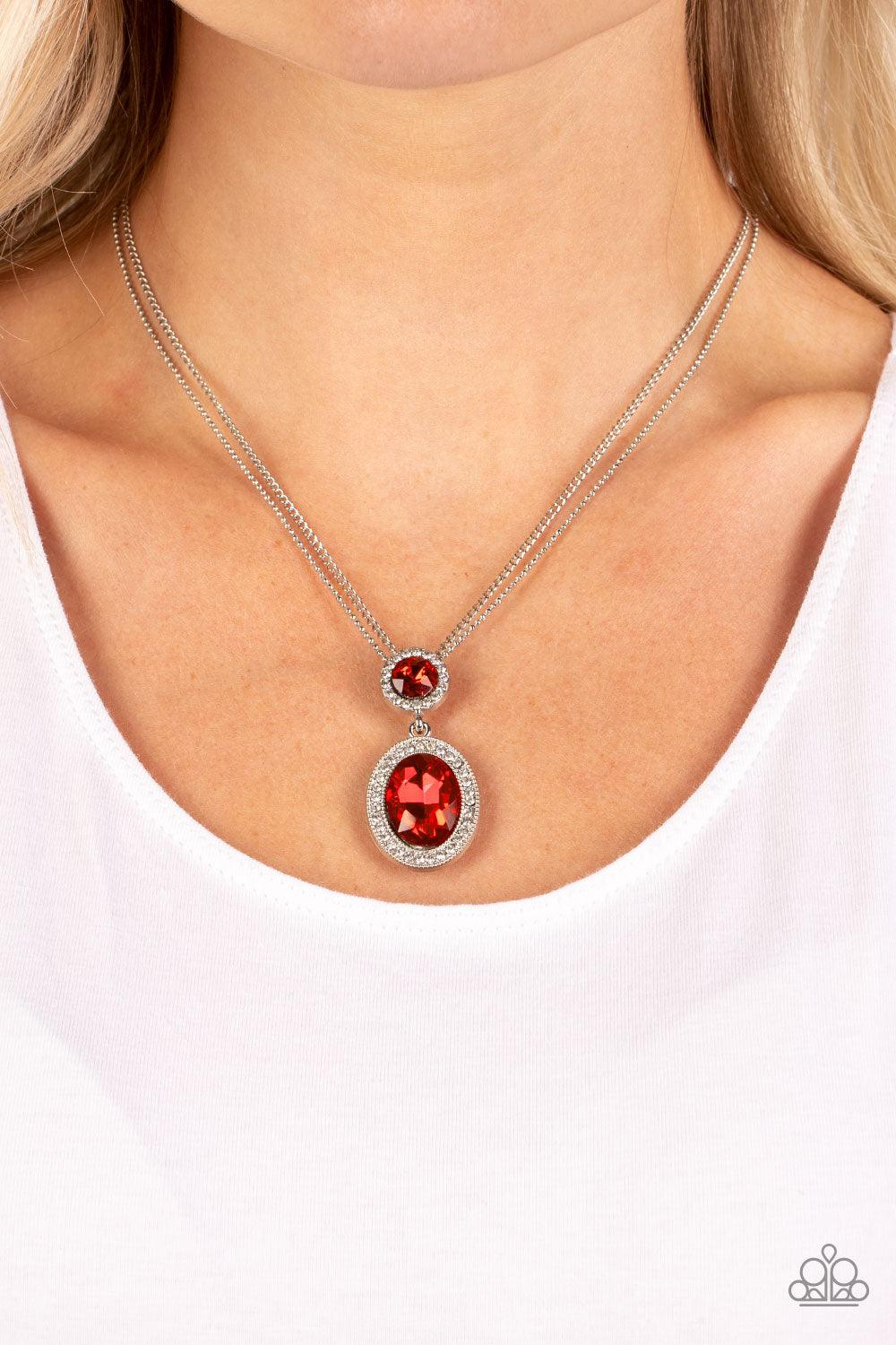Castle Diamonds Red Necklace - Jewelry by Bretta
