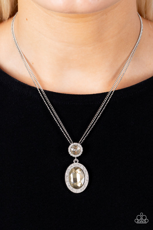 Castle Diamonds Brown Necklace - Jewelry by Bretta