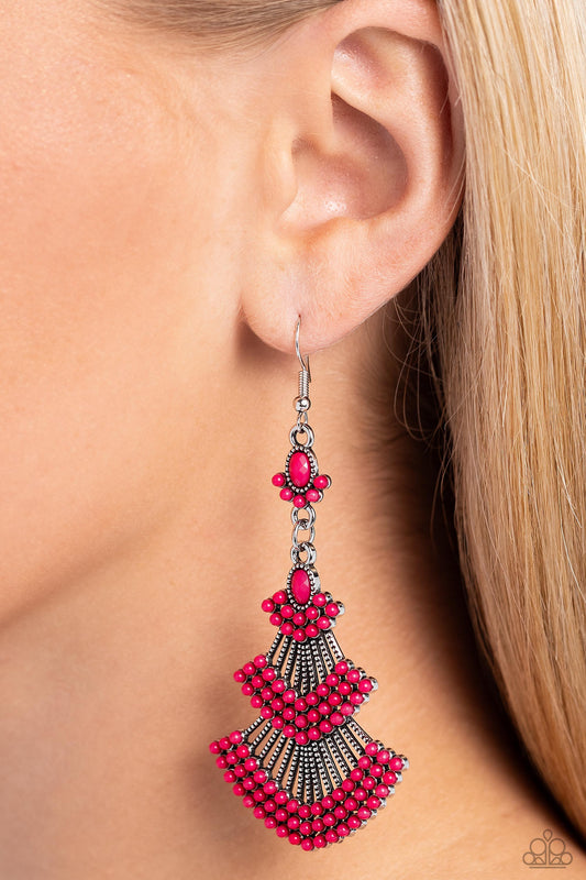 Eastern Expression Pink Earrings - Jewelry by Bretta