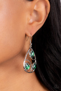 Send the BRIGHT Message Green Earrings - Jewelry by Bretta