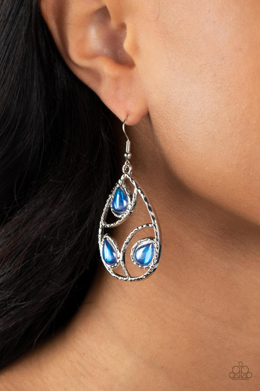 Send the BRIGHT Message Blue Earrings - Jewelry by Bretta