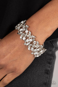 Feathered FinesseWhite Bracelet - Jewelry by Bretta