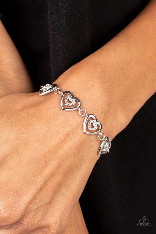 Catching Feelings White Bracelet - Jewelry by Bretta