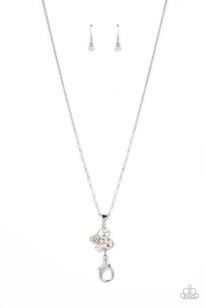Rainbow Bloom White Lanyard Necklace - Jewelry by Bretta