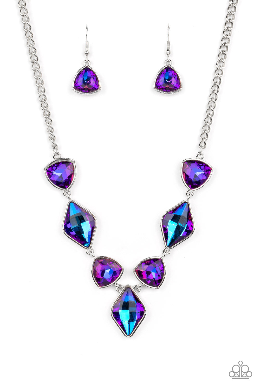 Glittering Geometrics - Purple Necklace - Jewelry by Bretta