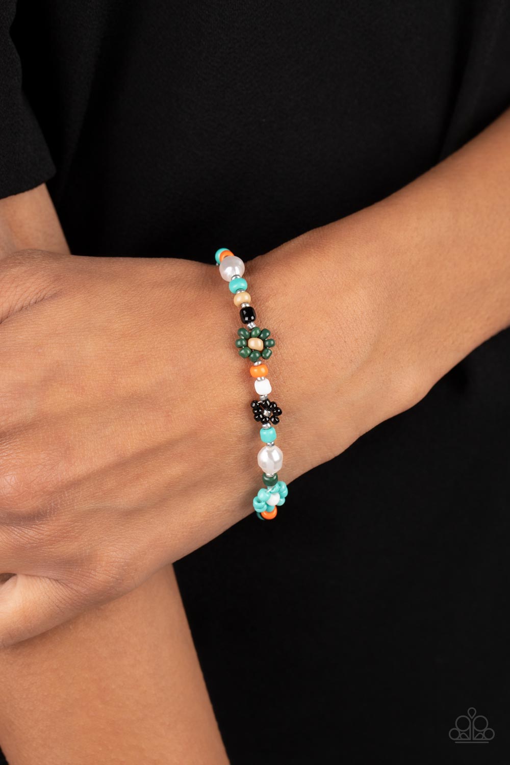 Groovy Gerberas Blue Bracelet - Jewelry by Bretta