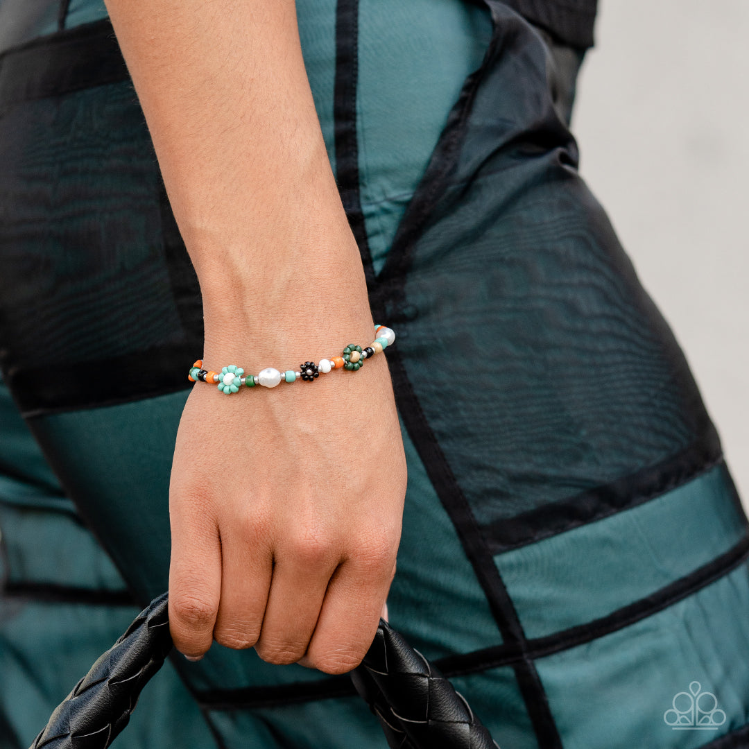 Groovy Gerberas Blue Bracelet - Jewelry by Bretta