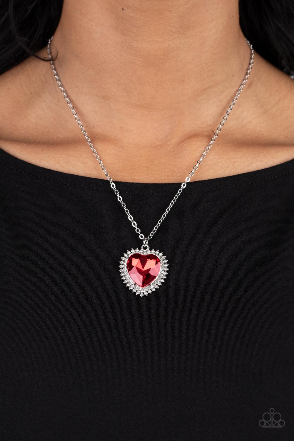 Sweethearts Stroll Red Heart Necklace - Jewelry by Bretta