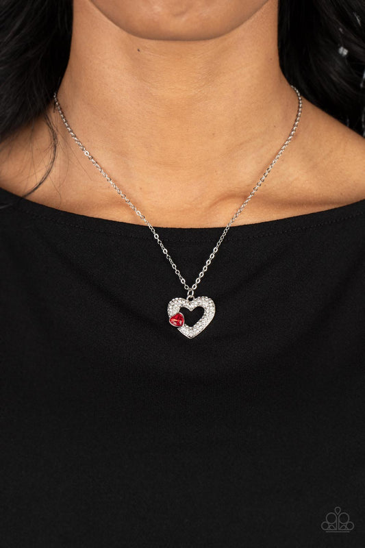 Bedazzled Bliss Red Necklace - Jewelry by Bretta