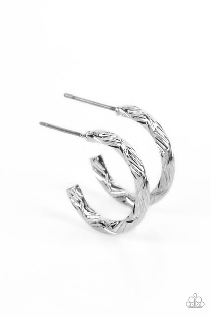 Triumphantly Textured Silver Esarrings - Jewelry by Bretta
