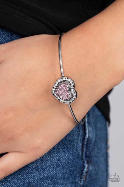 Stunning Soulmates Pink Heart Bracelet - Jewelry by Bretta