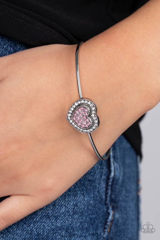 Stunning Soulmates Pink Heart Bracelet - Jewelry by Bretta
