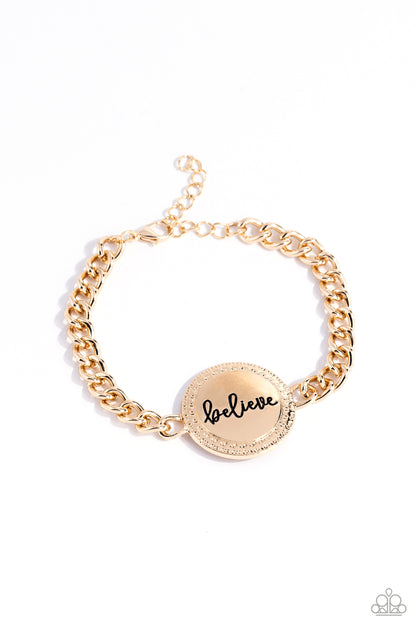 Hope and Faith Gold Bracelet - Jewelry by Bretta