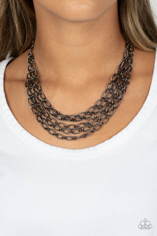 House of CHAIN Black Necklace - Jewelry by Bretta