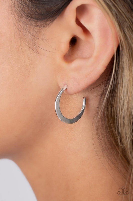 Runway Ready Silver Hoop Earrings - Jewelry by Bretta