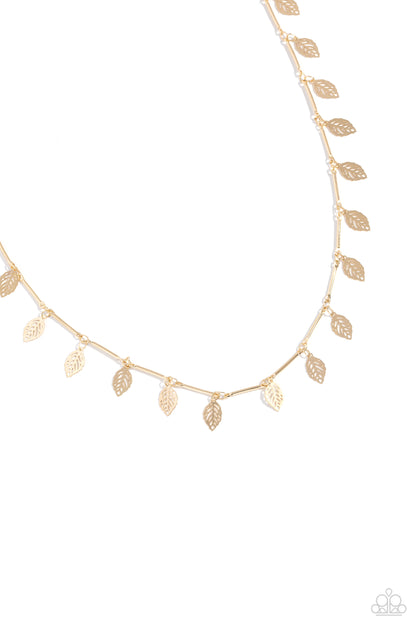 LEAF a Light On Gold Necklace - Jewelry by Bretta