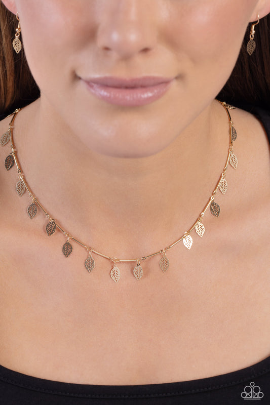 LEAF a Light On Gold Necklace - Jewelry by Bretta