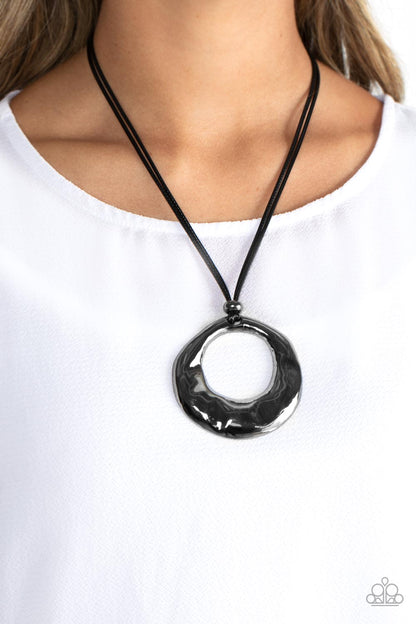 Tectonic Treasure Black Necklace - Jewelry by Bretta