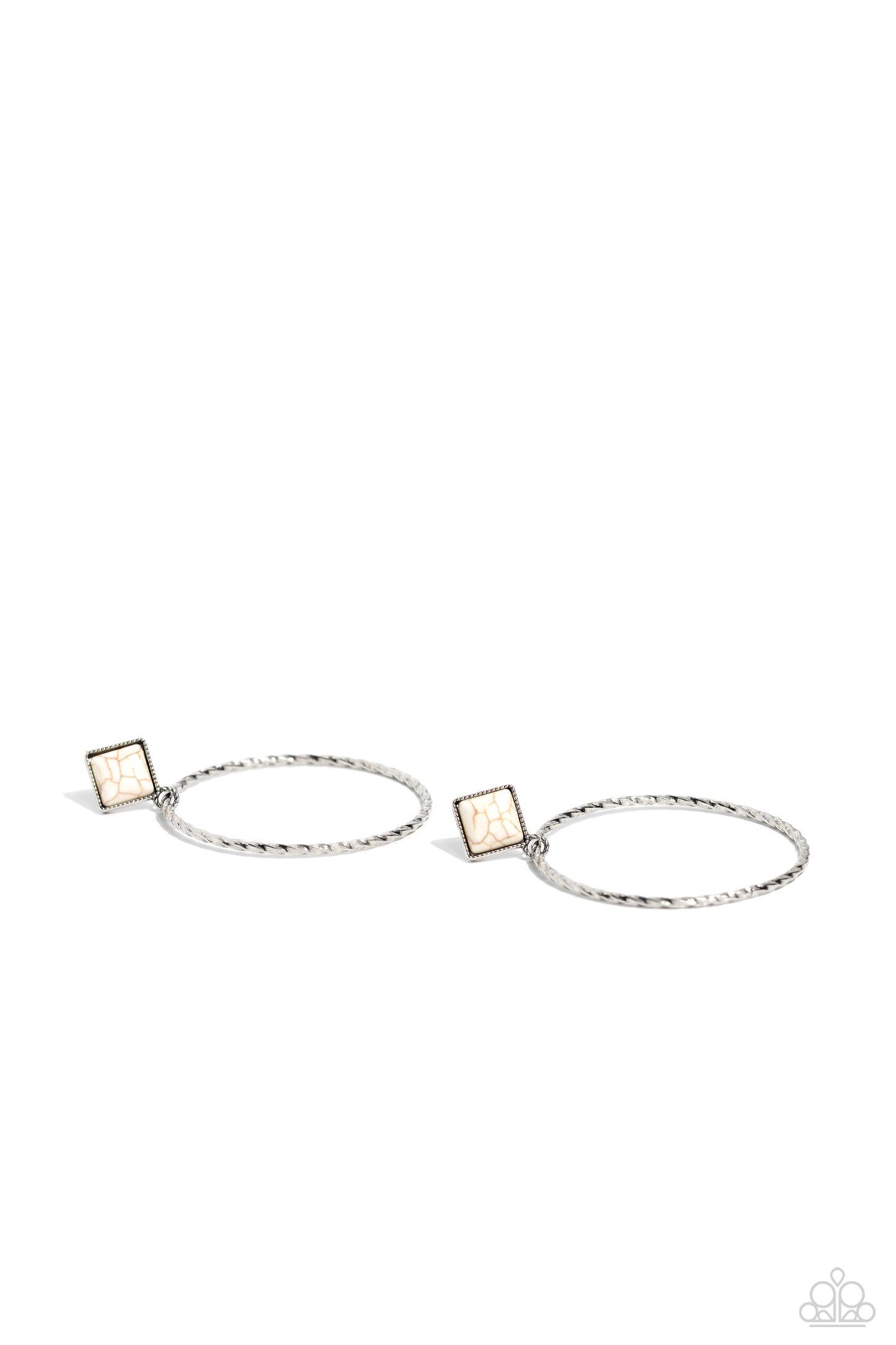 Canyon Circlet White Earrings - Jewelry by Bretta