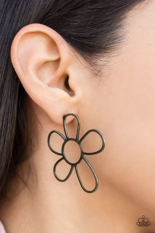 Rustic Rarity Brass Earrings - Jewelry by Bretta