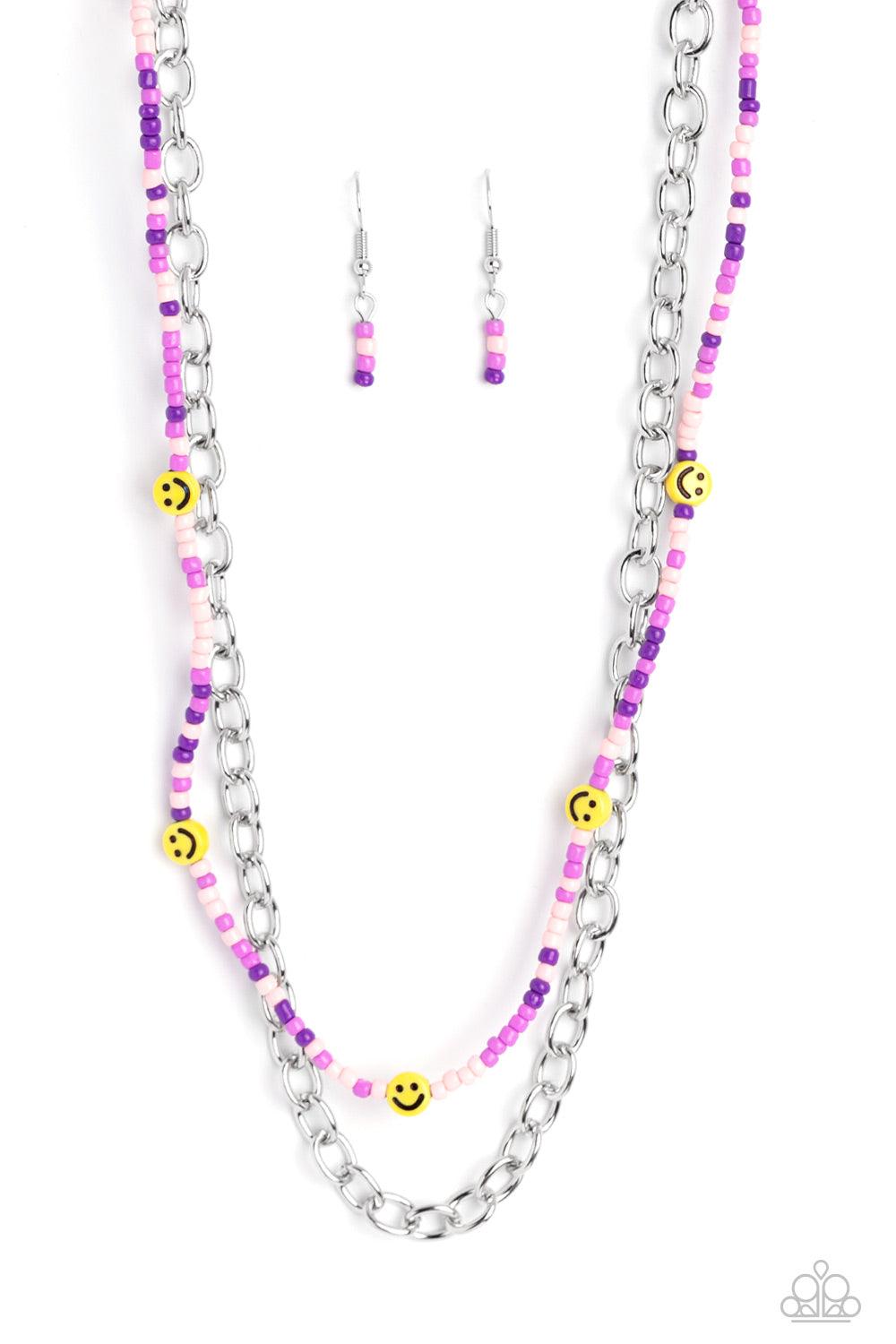 Happy Looks Good on You Purple Necklace - Jewelry by Bretta