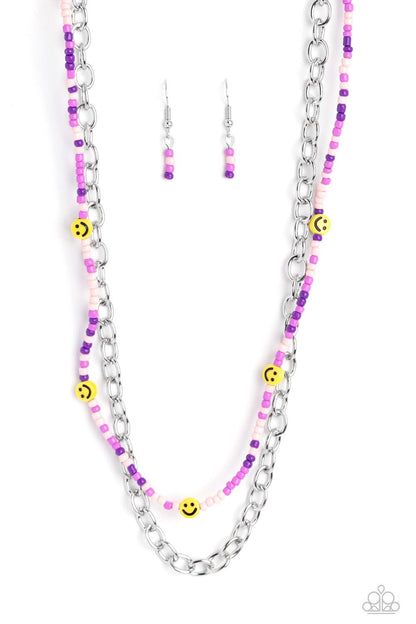 Happy Looks Good on You Purple Necklace - Jewelry by Bretta