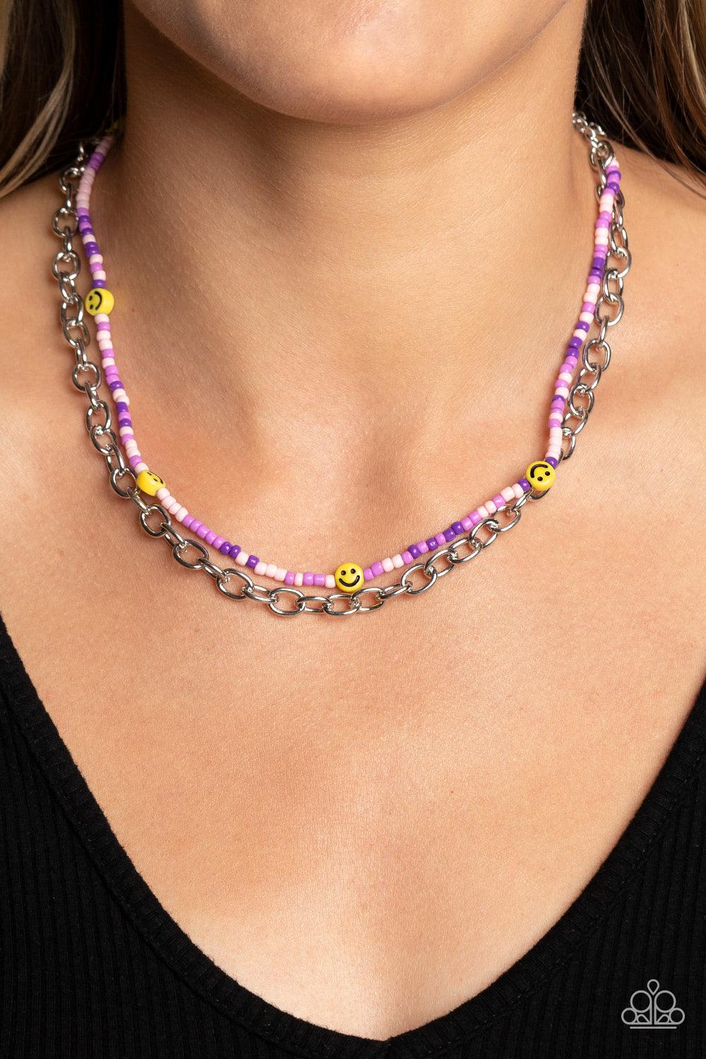 Happy Looks Good on You Purple Necklace - Jewelry by Bretta