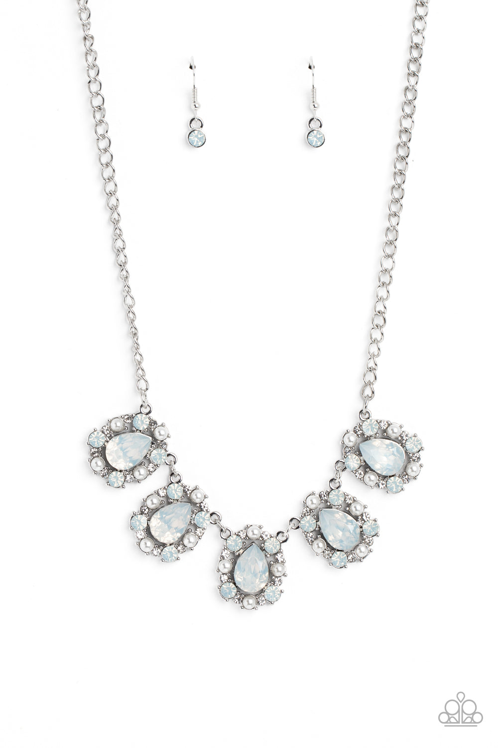 Fiercely Flowering- White and Silver Necklace- Paparazzi Accessories – Chic  Shimmer