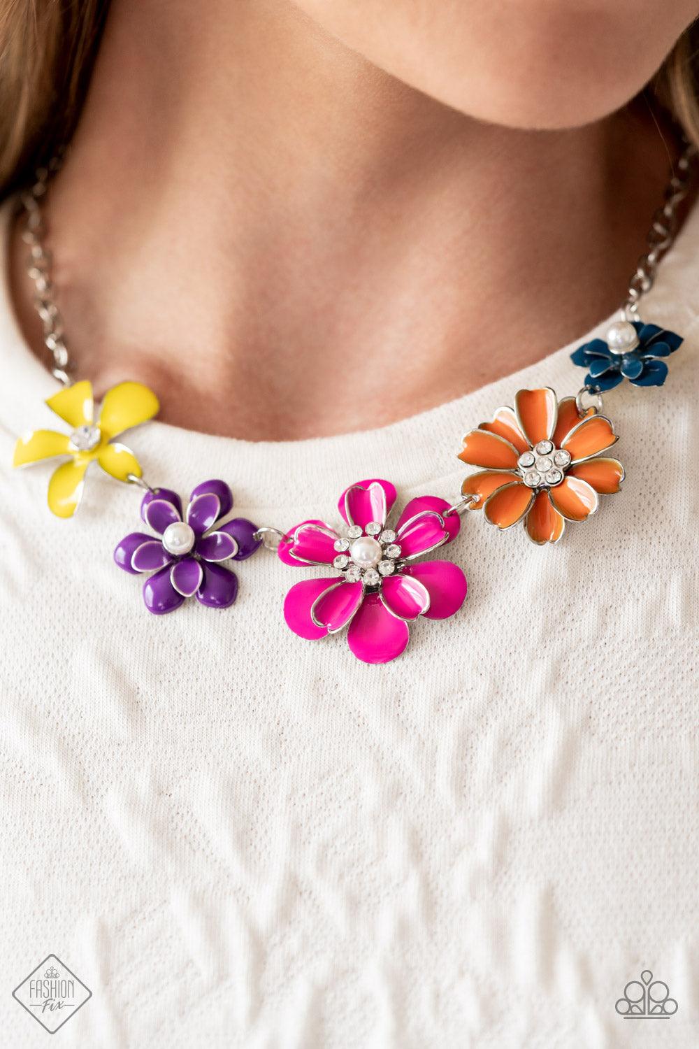 Floral Reverie Multi Flower Necklace - Jewelry by Bretta