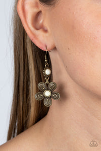 Free-Spirited Flourish Brass Earrings - Jewelry by Bretta