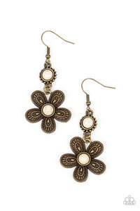 Free-Spirited Flourish Brass Earrings - Jewelry by Bretta