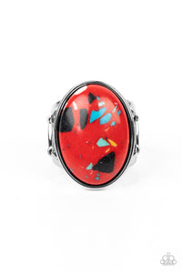 Majestic Marbling Red Ring - Jewelry by Bretta