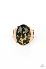 Gold Leaf Glam Black Ring - Jewelry by Bretta