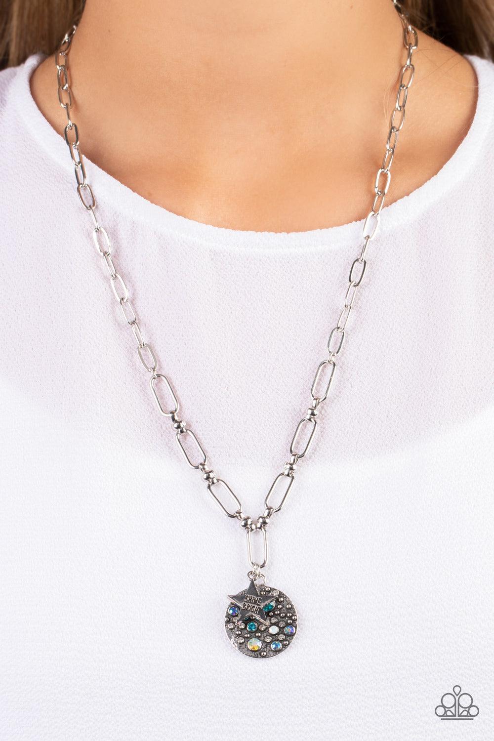Stardust Saucer Blue Necklace - Jewelry by Bretta