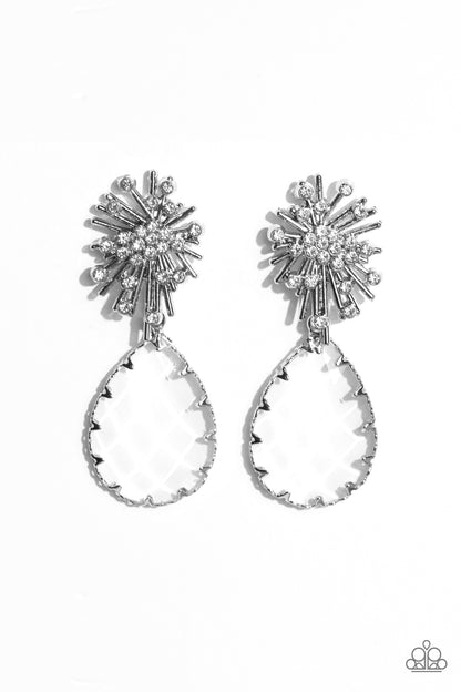 Stellar Shooting Star White Earrings - Jewelry by Bretta