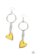 Don’t Miss a HEARTBEAT Yellow Earrings - Jewelry by Bretta