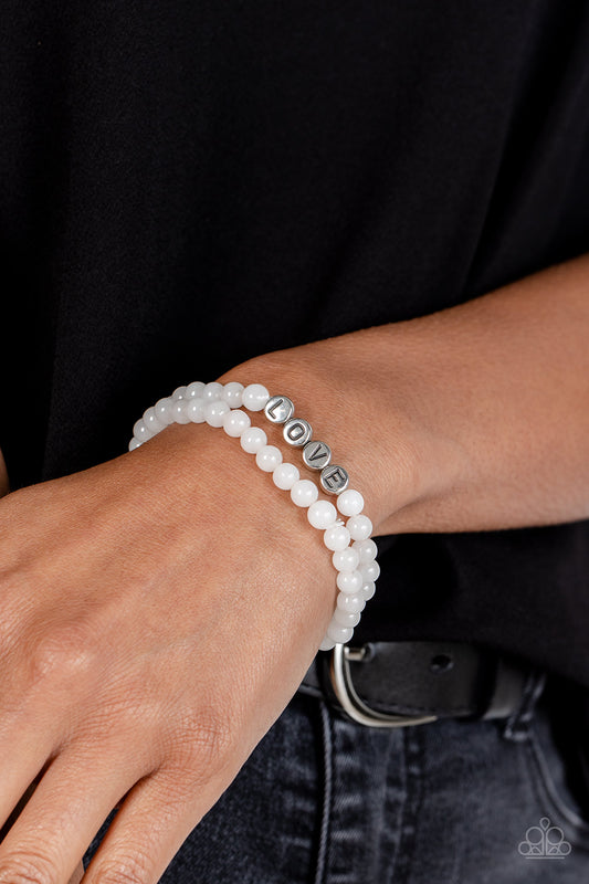 Devoted Dreamer White Bracelet - Jewelry by Bretta