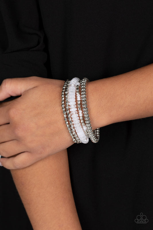 Pristine Pixie Dust White Coil Bracelet - Jewelry by Bretta